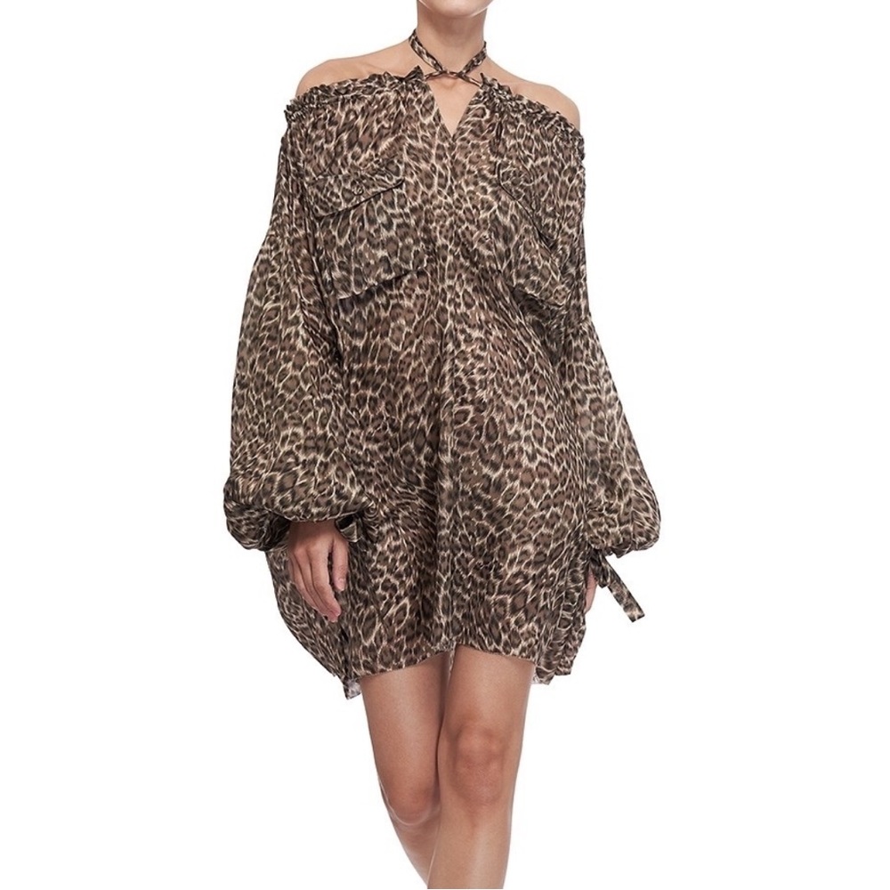 Zimmermann Suraya leopard silk tunic top - Picture 6 of 14